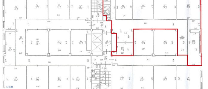 Строение 1, этаж 3, офис 254,1 м2