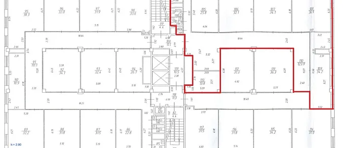 Строение 1, этаж 3, офис 254,1 м2